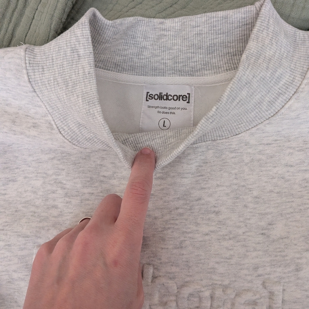 Solidcore Solidays L Light Heather Gray Women's Crewneck Sweatshirt